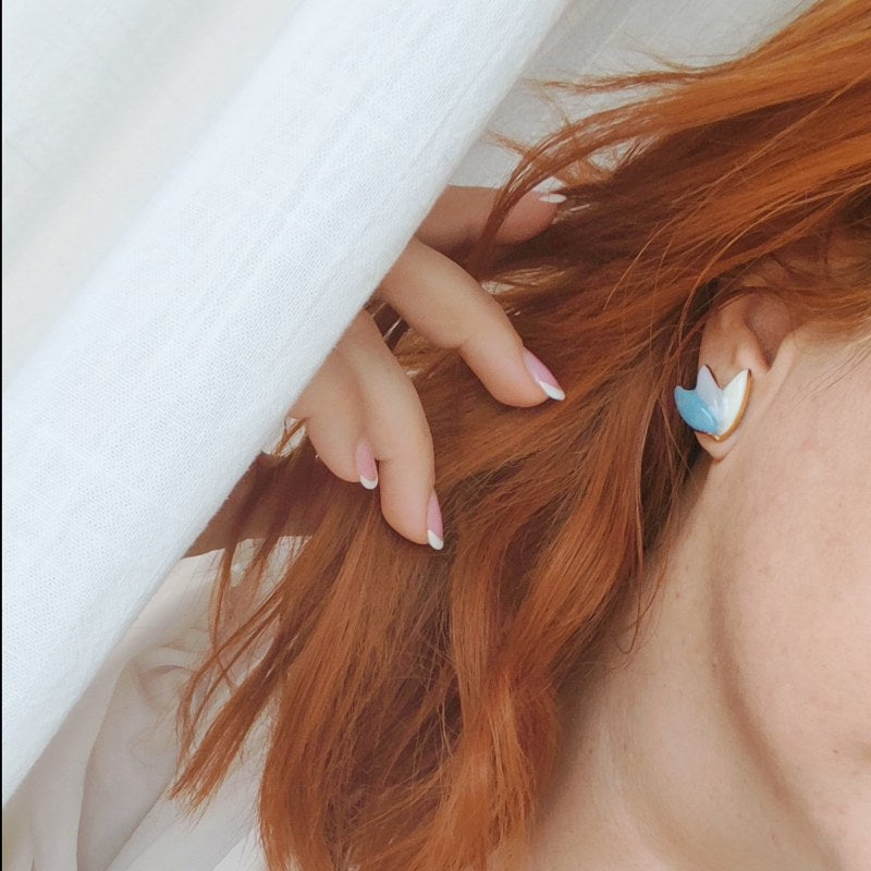 Set Spring Flower Blue