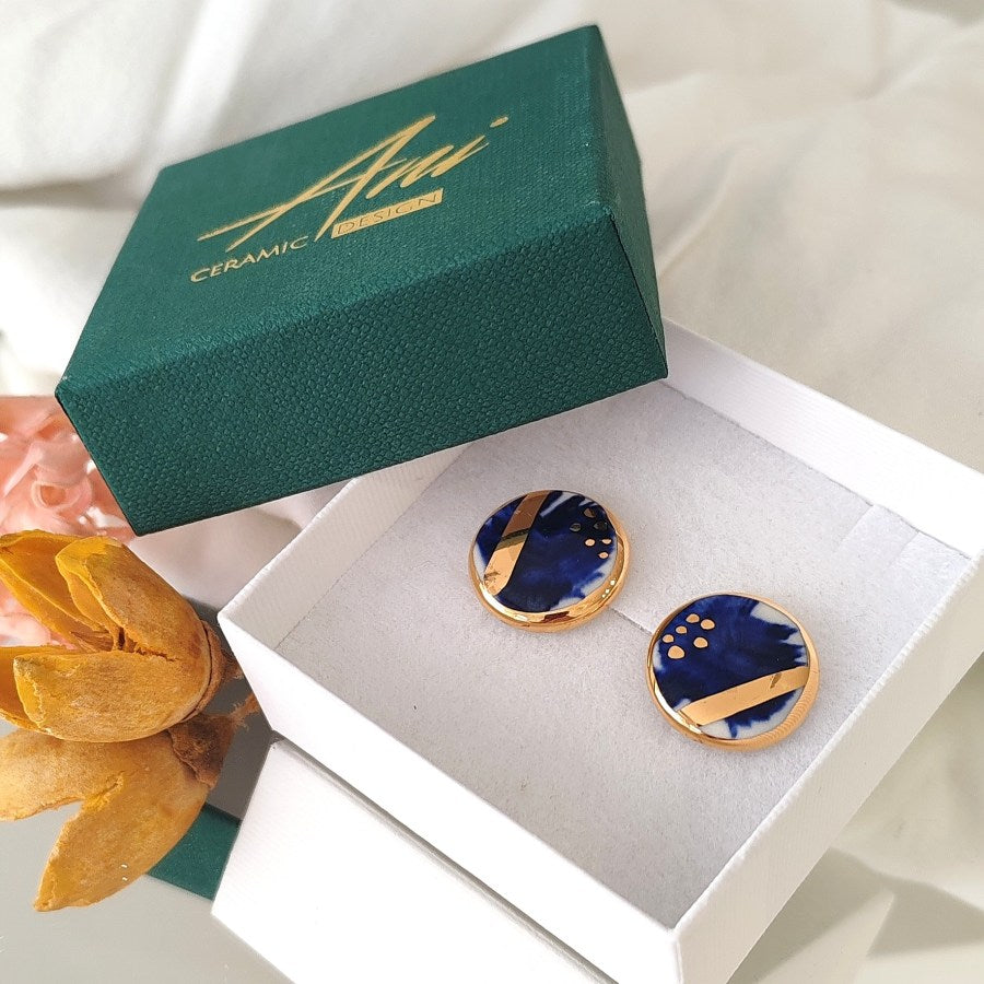 Midi Circles White & Cobalt