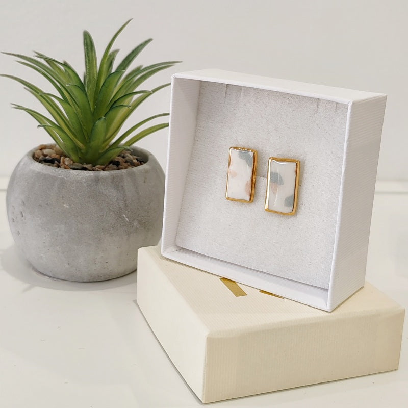 Double Square Green & Cream