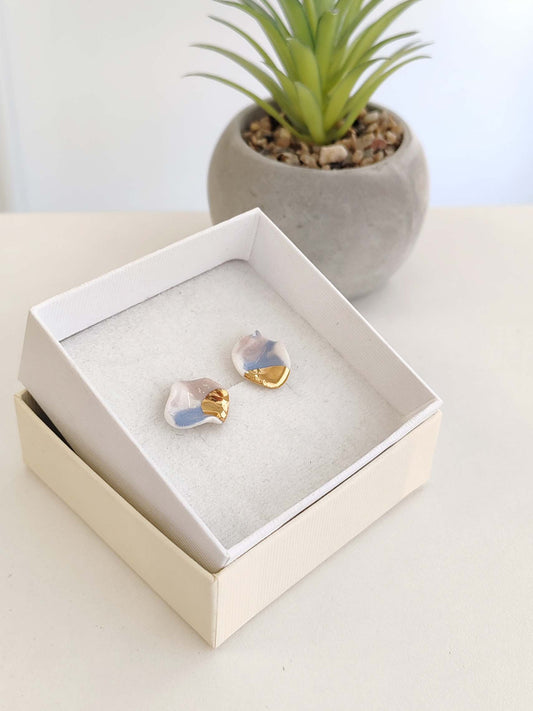 Mini Petals Beige & Blue