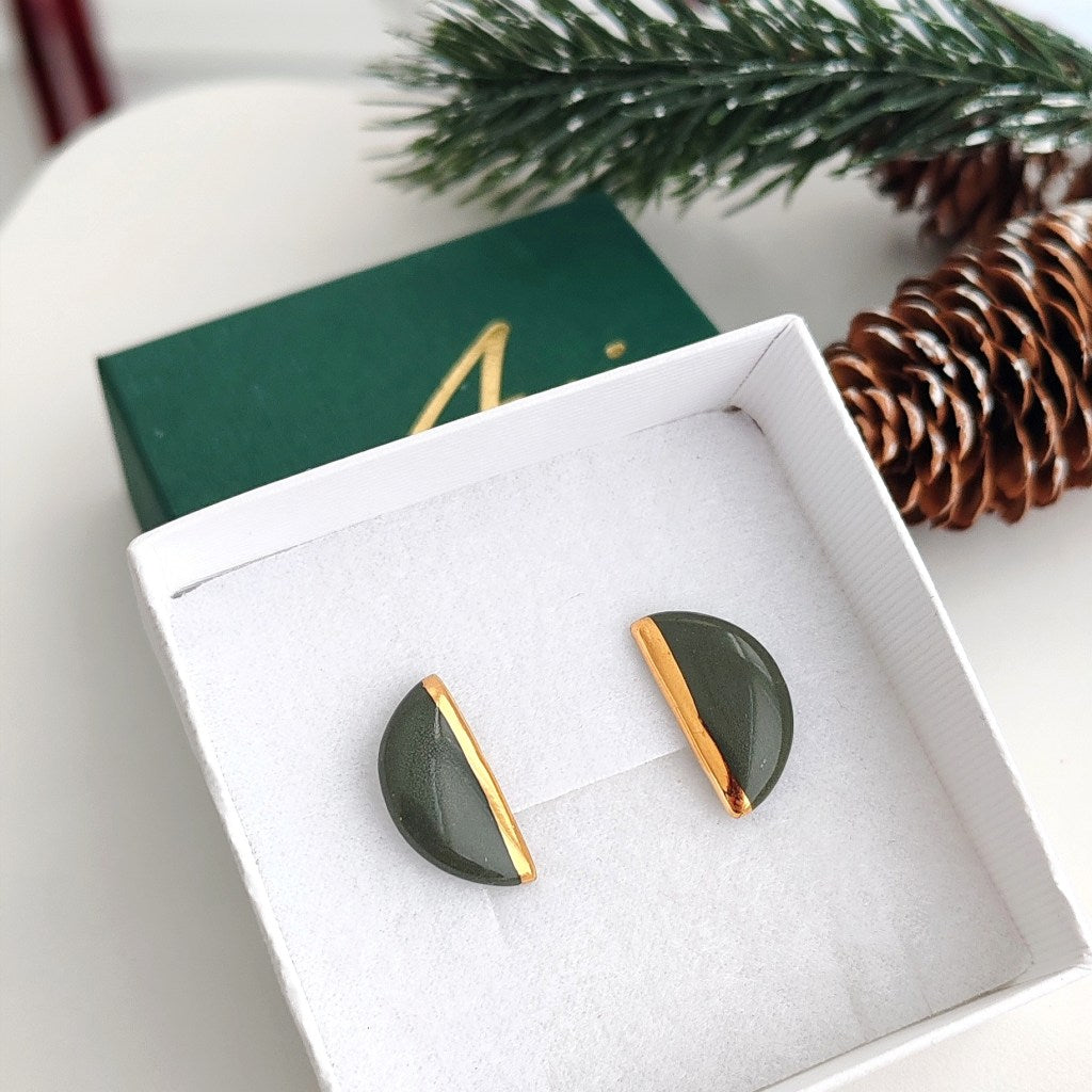 Half Circle Dark Green