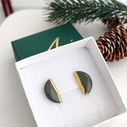 Half Circle Dark Green