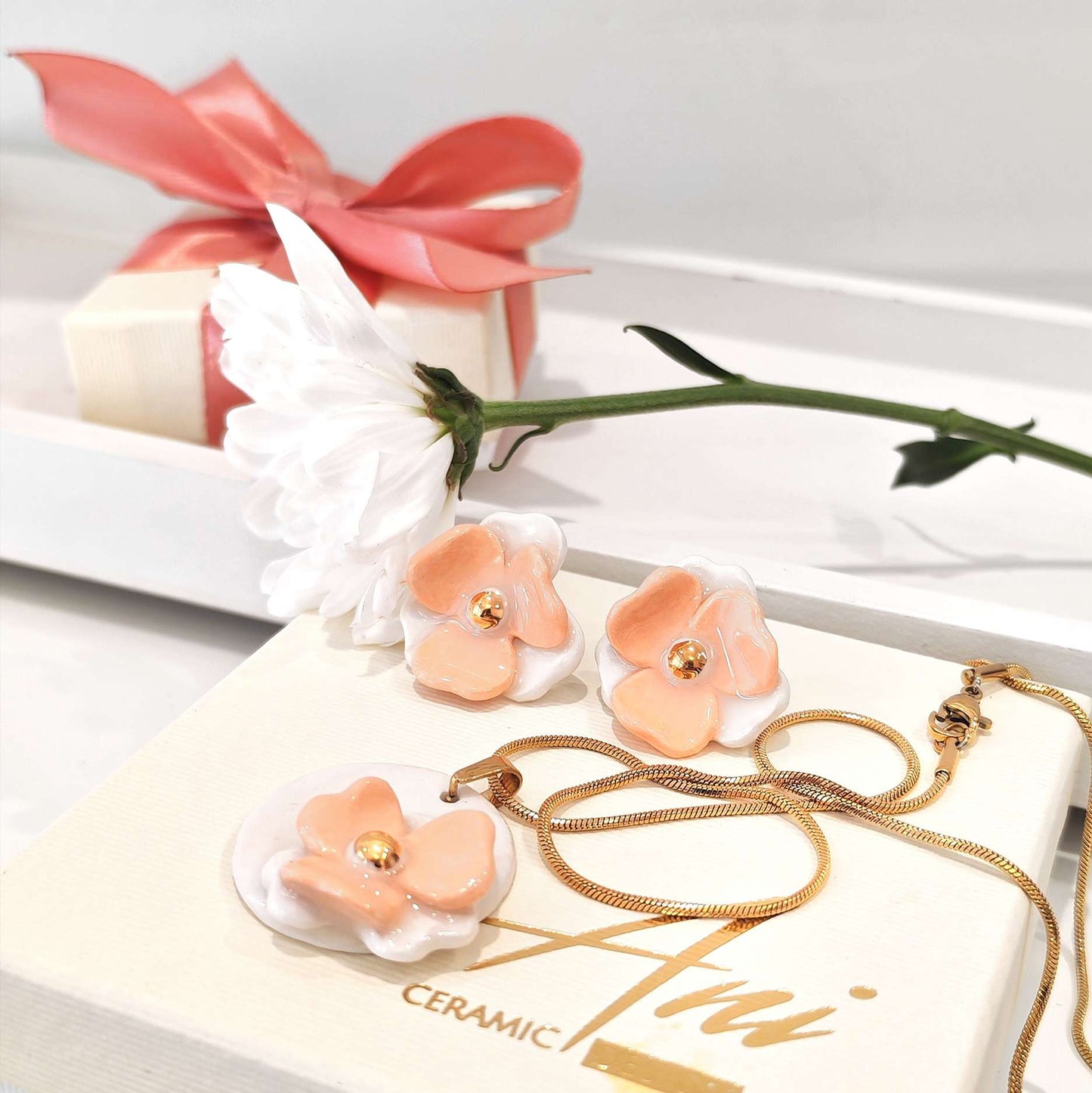 Set Orange Flowers