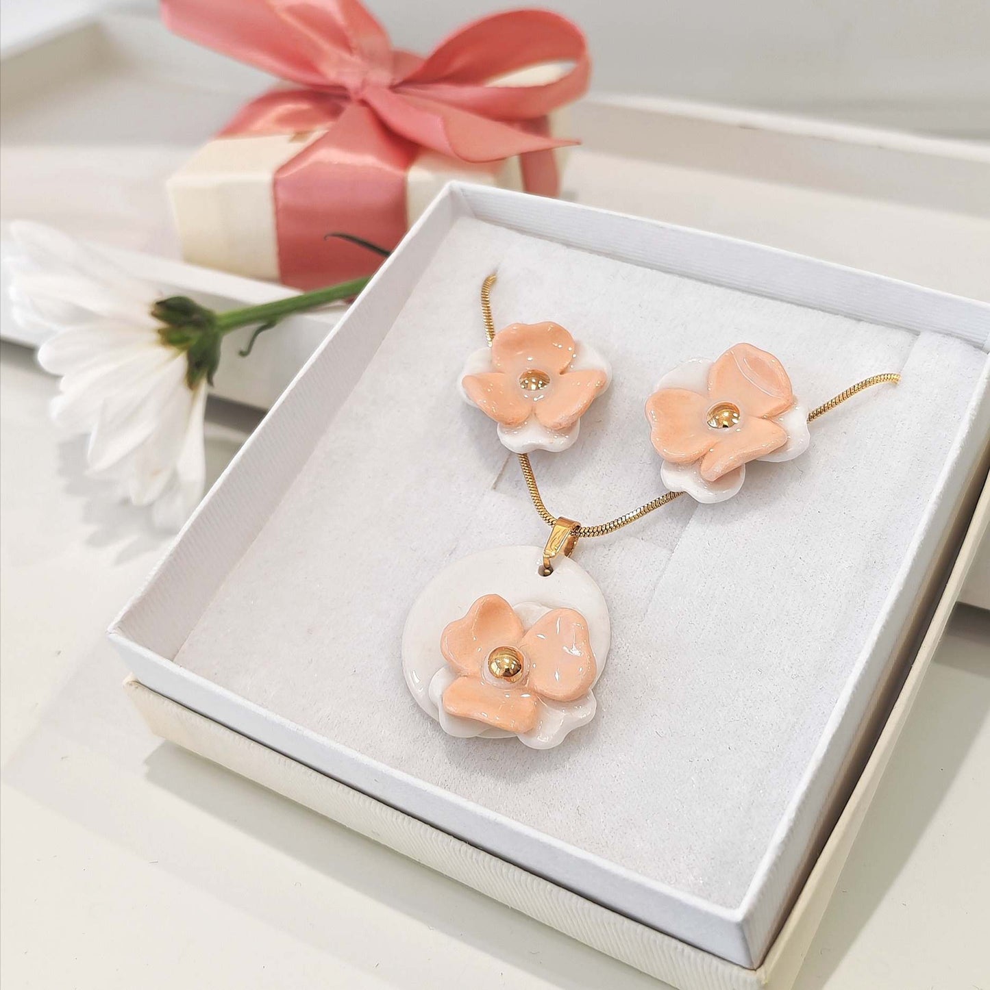 Set Orange Flowers