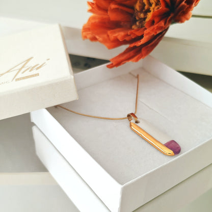 Necklace Line Art Purple