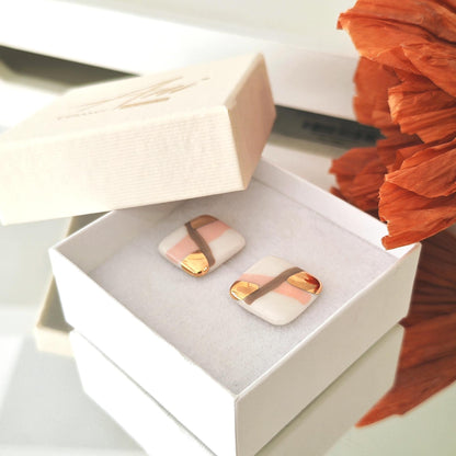 Square Brown & Rose