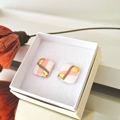 Square Brown & Rose