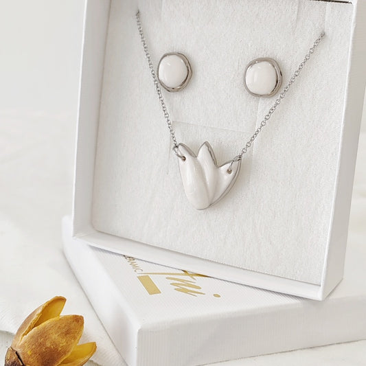 Set Flower White Platinum