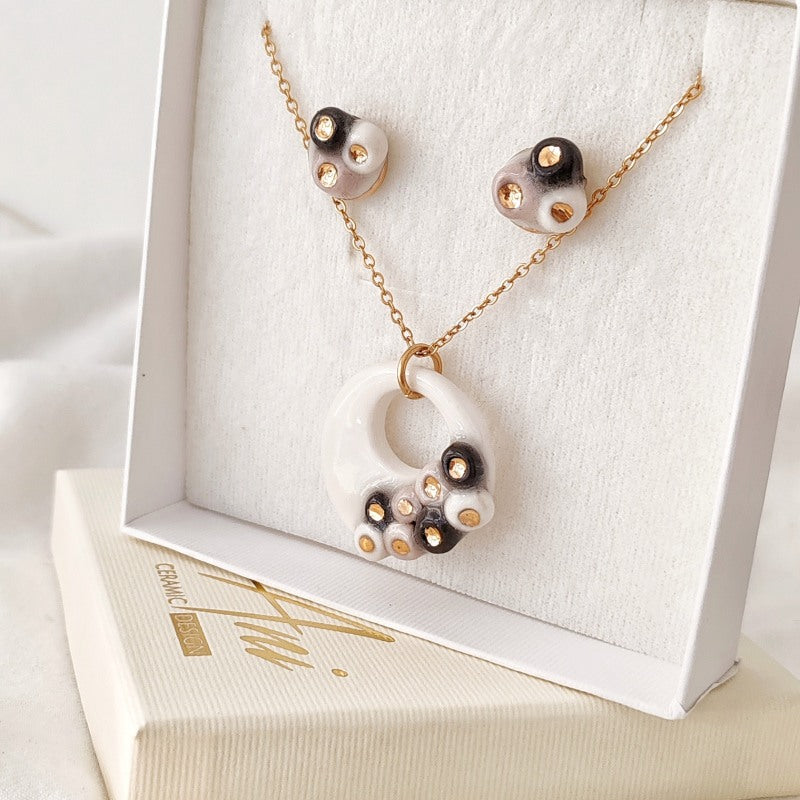 Set Black & Beige Coral