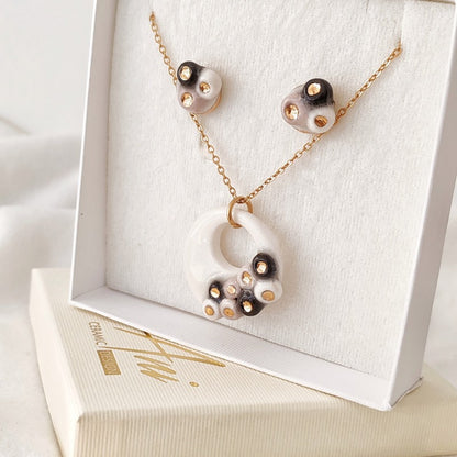 Set Black & Beige Coral