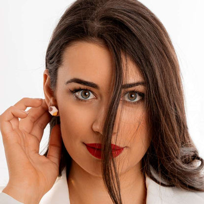 Šesterokutna smeđa i ružičasta