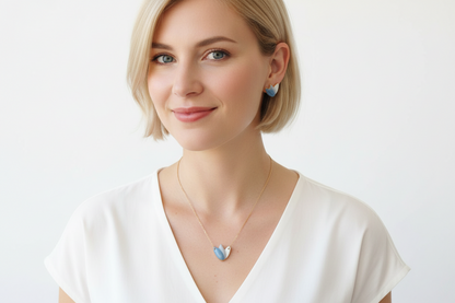 Set Spring Flower Blue