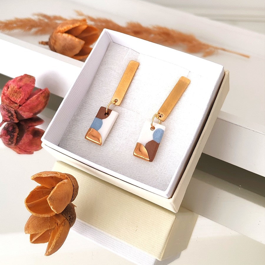 Dvostruki kvadrat plavo-smeđe