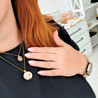 Dvostruka ogrlica Kakao i nježna ruža