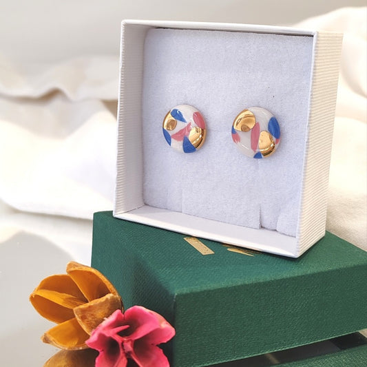 Midi Circles Blue & Rose