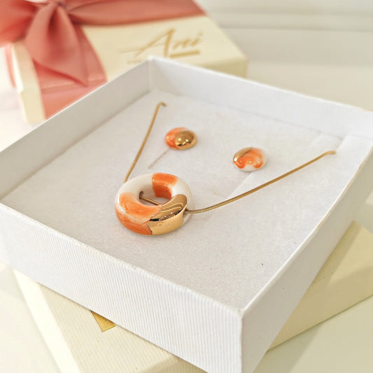 Set Ring White & Orange