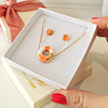 Set Ring White & Orange