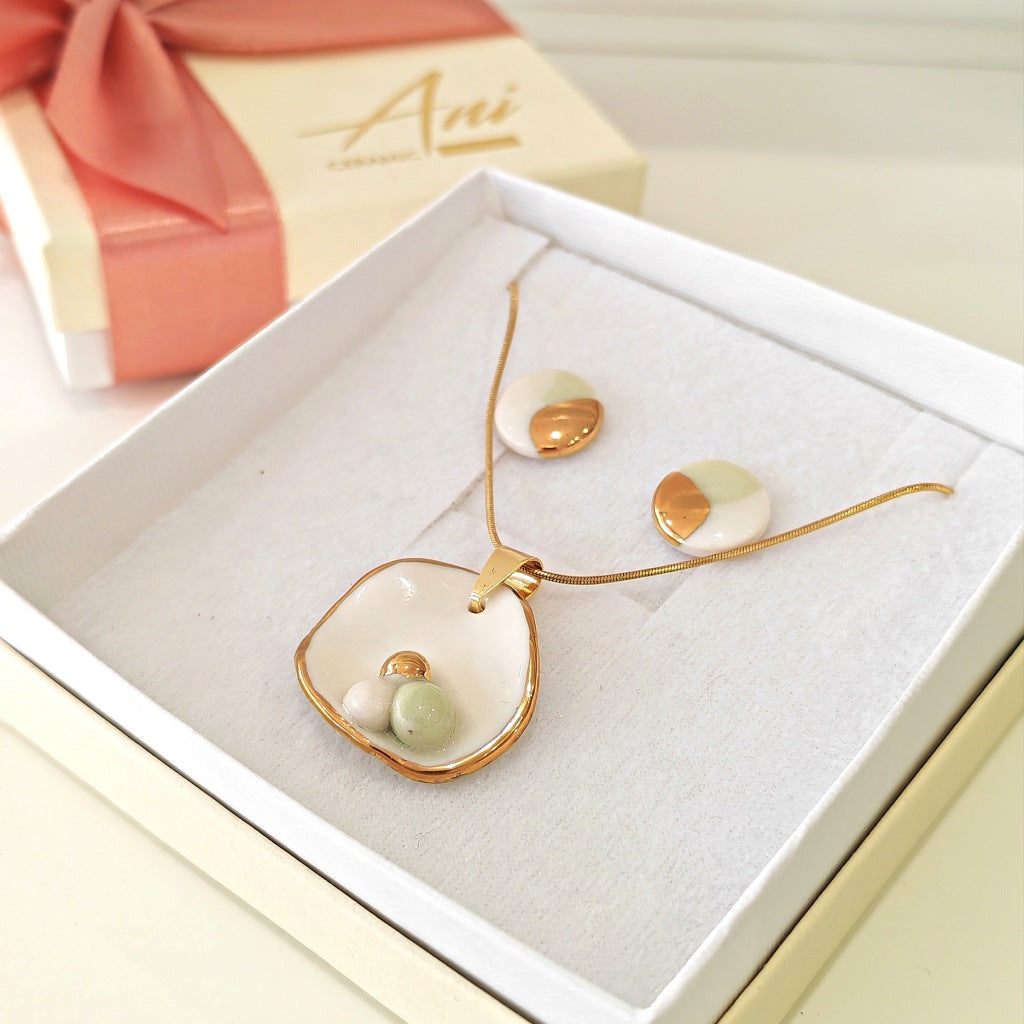 Set Spring white & soft green