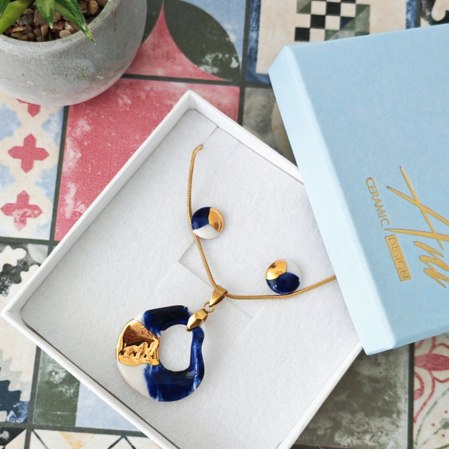 Boka & More Set Navy Gold