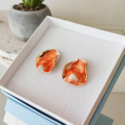 Petals Orange & White 2