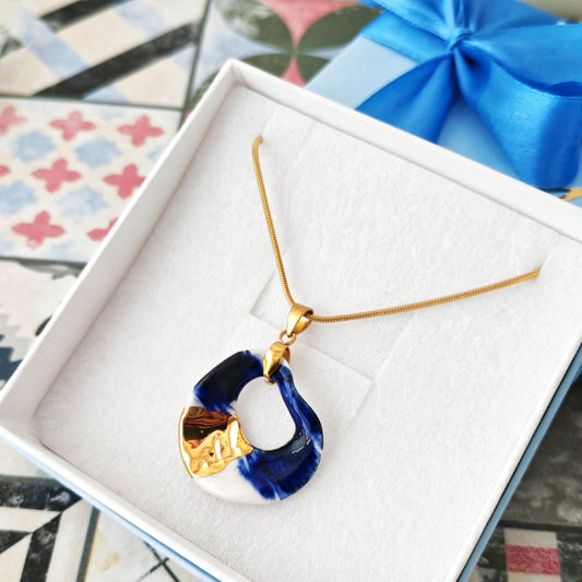 Boka & More Necklace Navy Gold