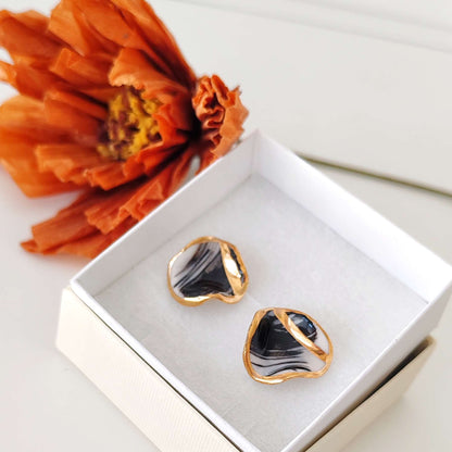 Midi Petals White & Black