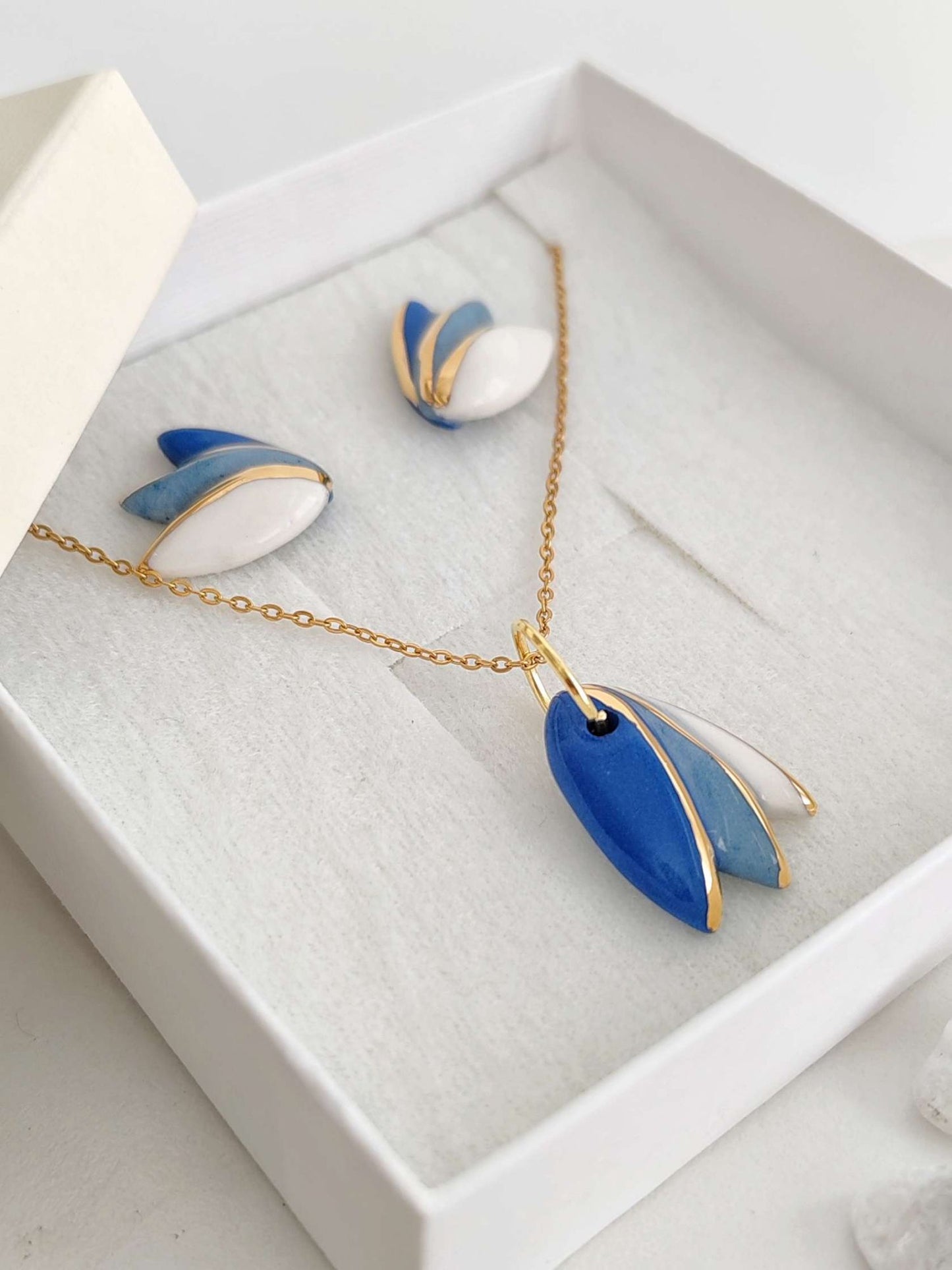 Set Flower Tricolore Blue